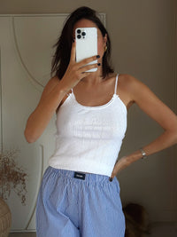 Le Débardeur Pointelle Galbo - Soft White