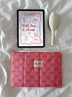 CREATIVE POUCH - matelassée Noeuds Raspberry Pink 💘