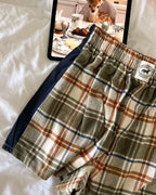 Le short Countryside - Tartan cinnamon bande navy 🐄