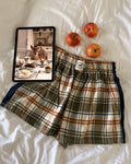 Le short Countryside - Tartan cinnamon bande navy 🐄
