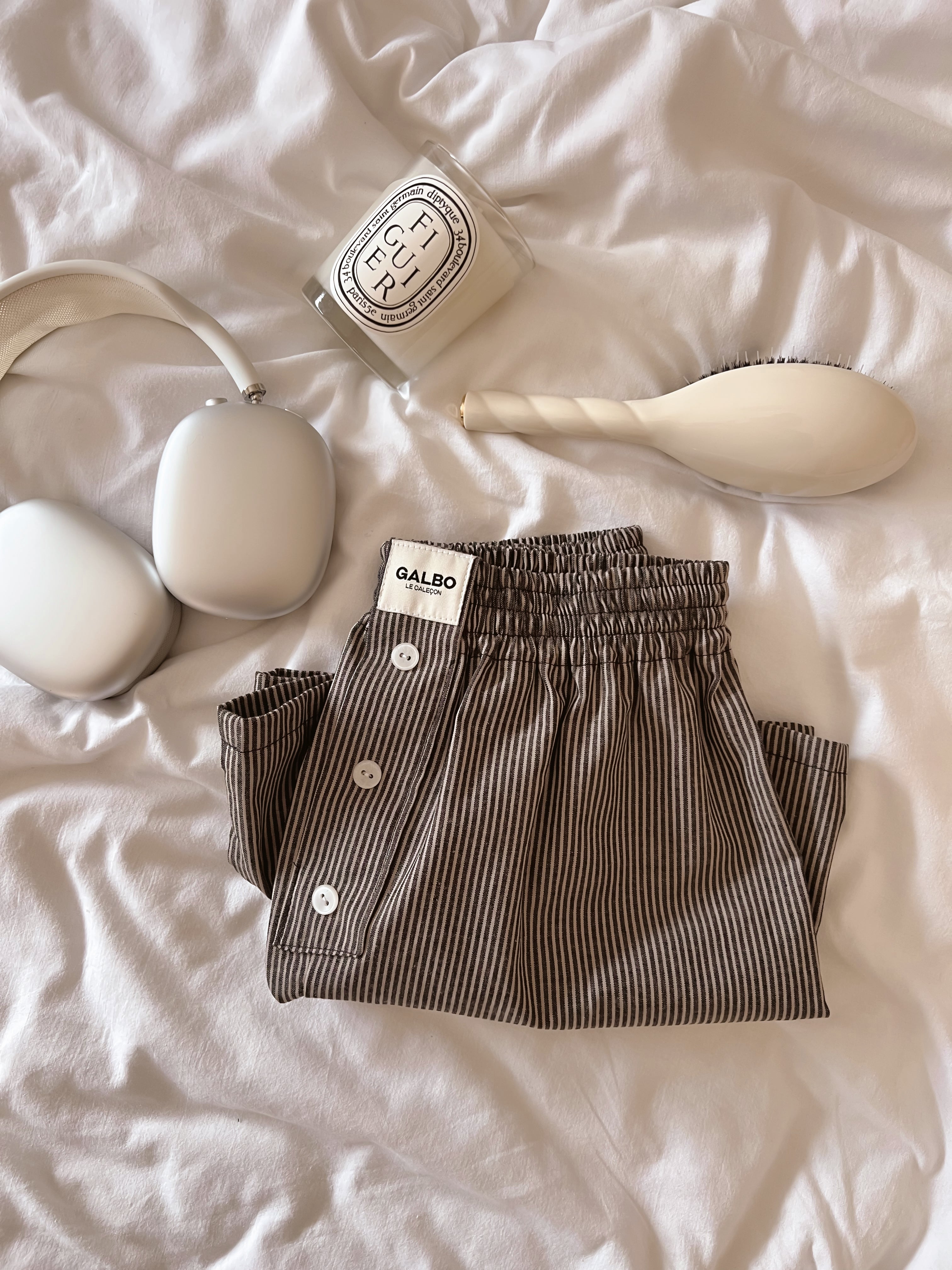 Caleçon Calvi rayures coffee ☕️