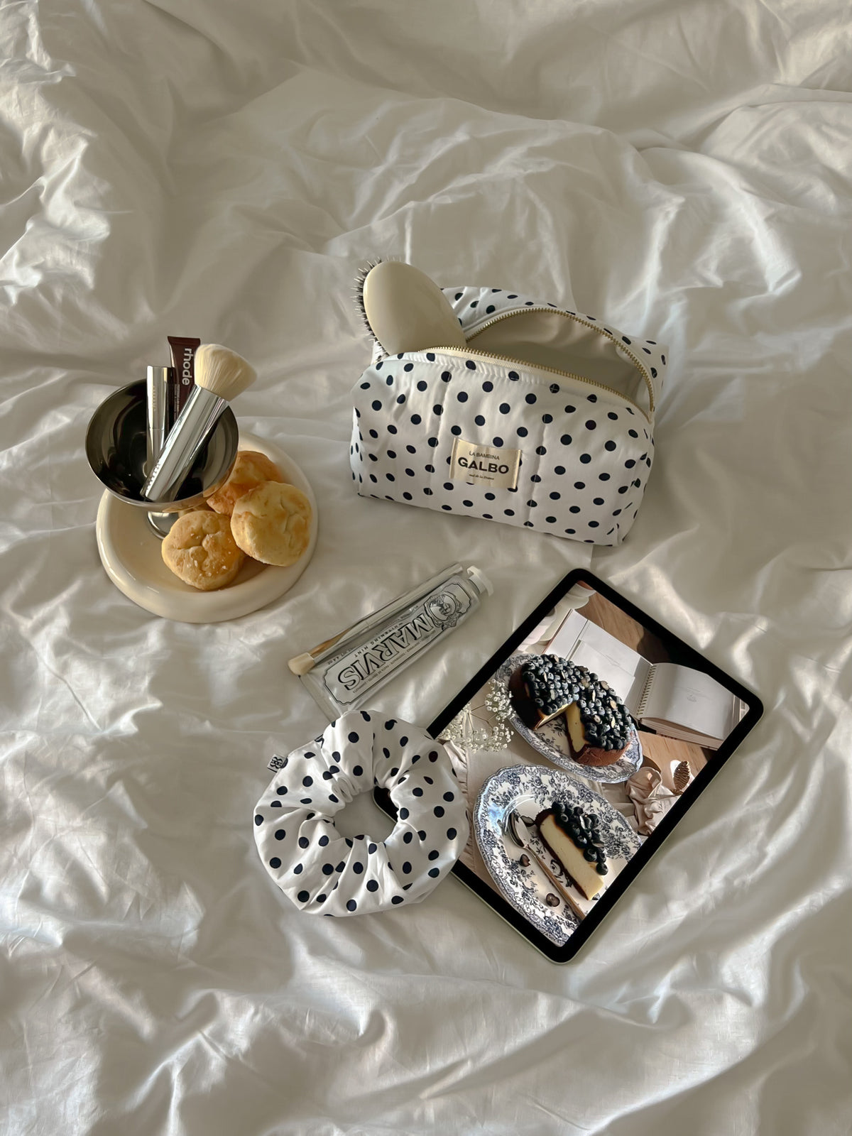 LA BAMBINA - matelassée Polka Dot Navy ⚓️