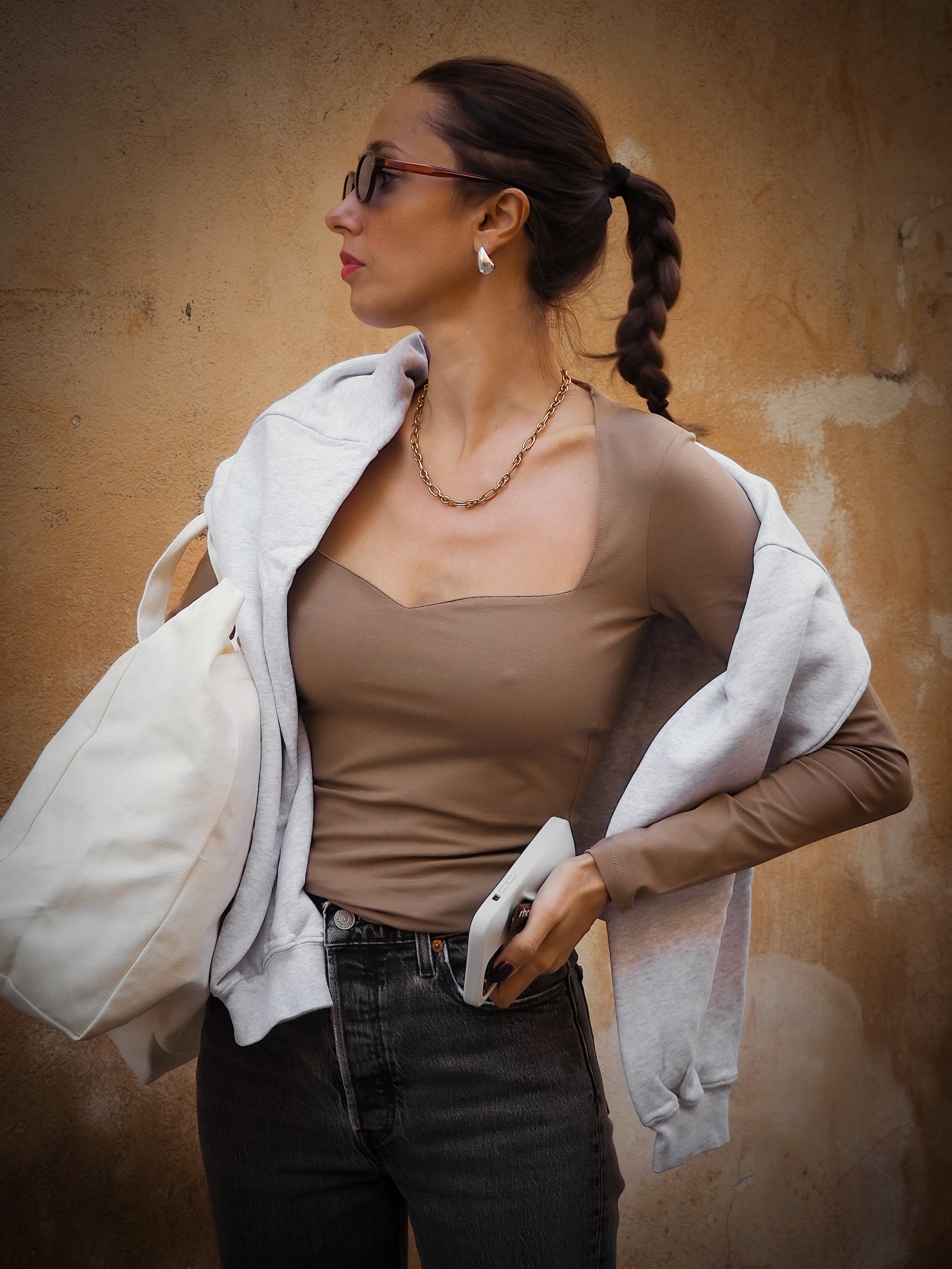 Top col coeur - Mocha 🤎