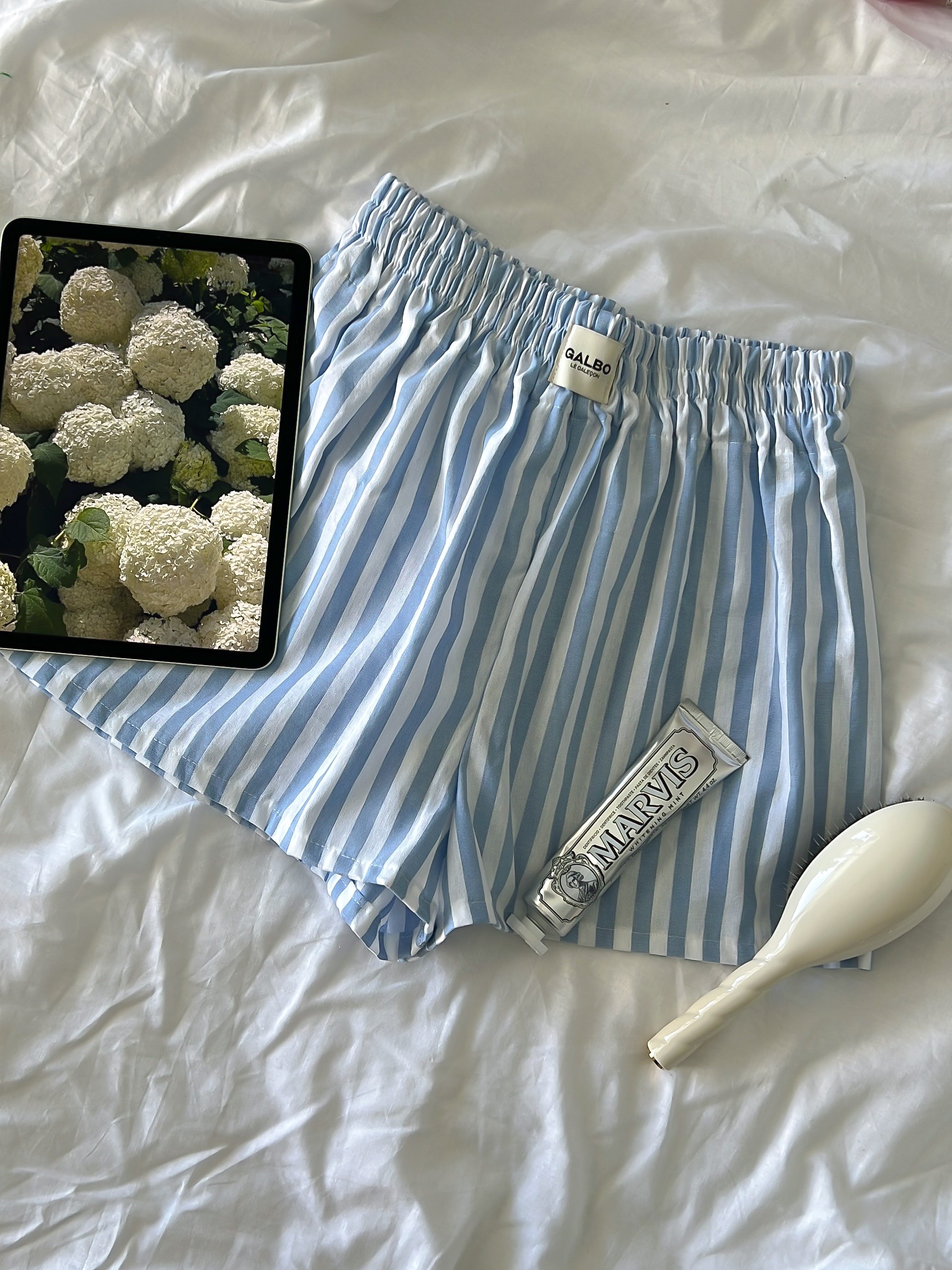Le Caleçon Beaulieu - Baby Blue rayé 🦋