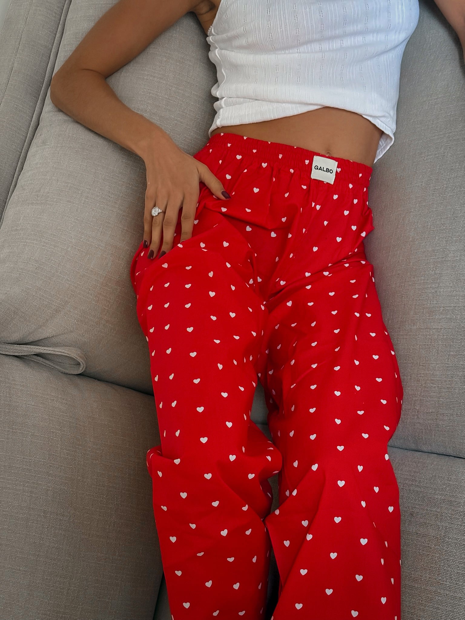 Pantalon Sanary Sweetie rouge ❤️