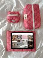 CREATIVE POUCH - matelassée Noeuds Raspberry Pink 💘