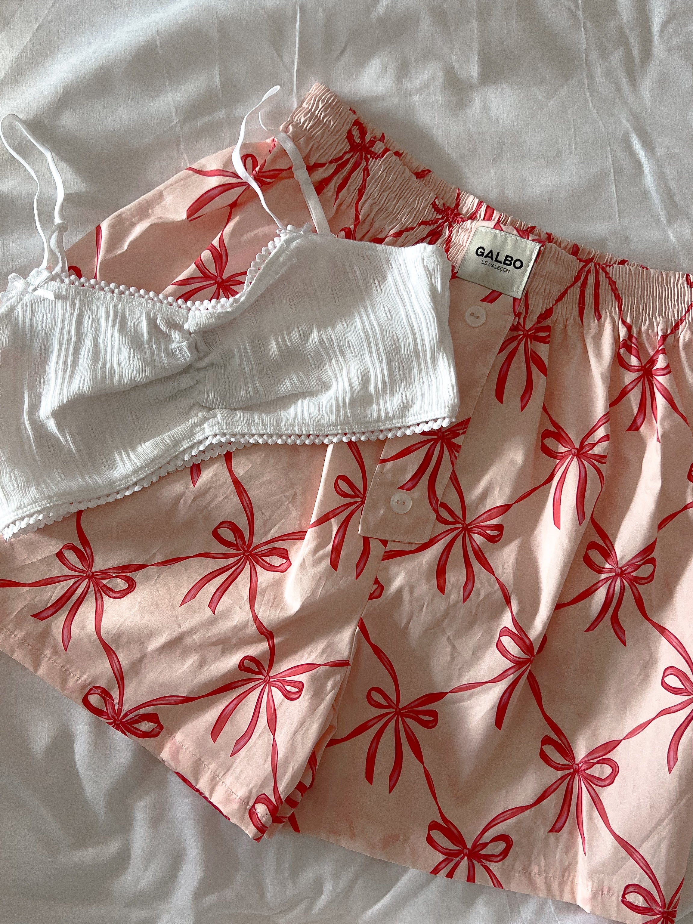 Caleçon Calvi Noeuds Powder Pink 🎀