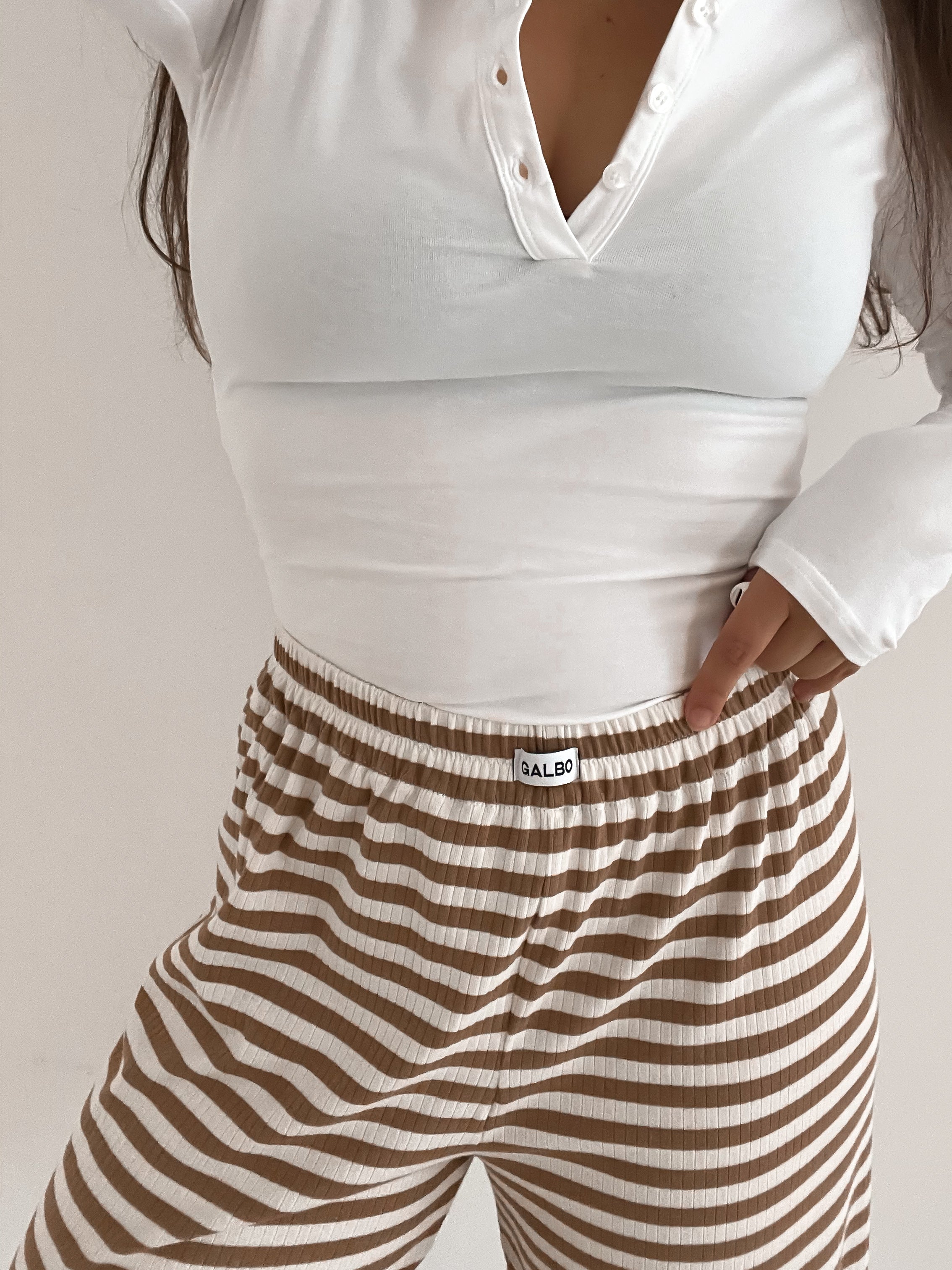 Pantalon Sanary rayures Cinnamon