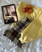 Le short Countryside - Tartan Pecan Pie broderie anglaise 🥧