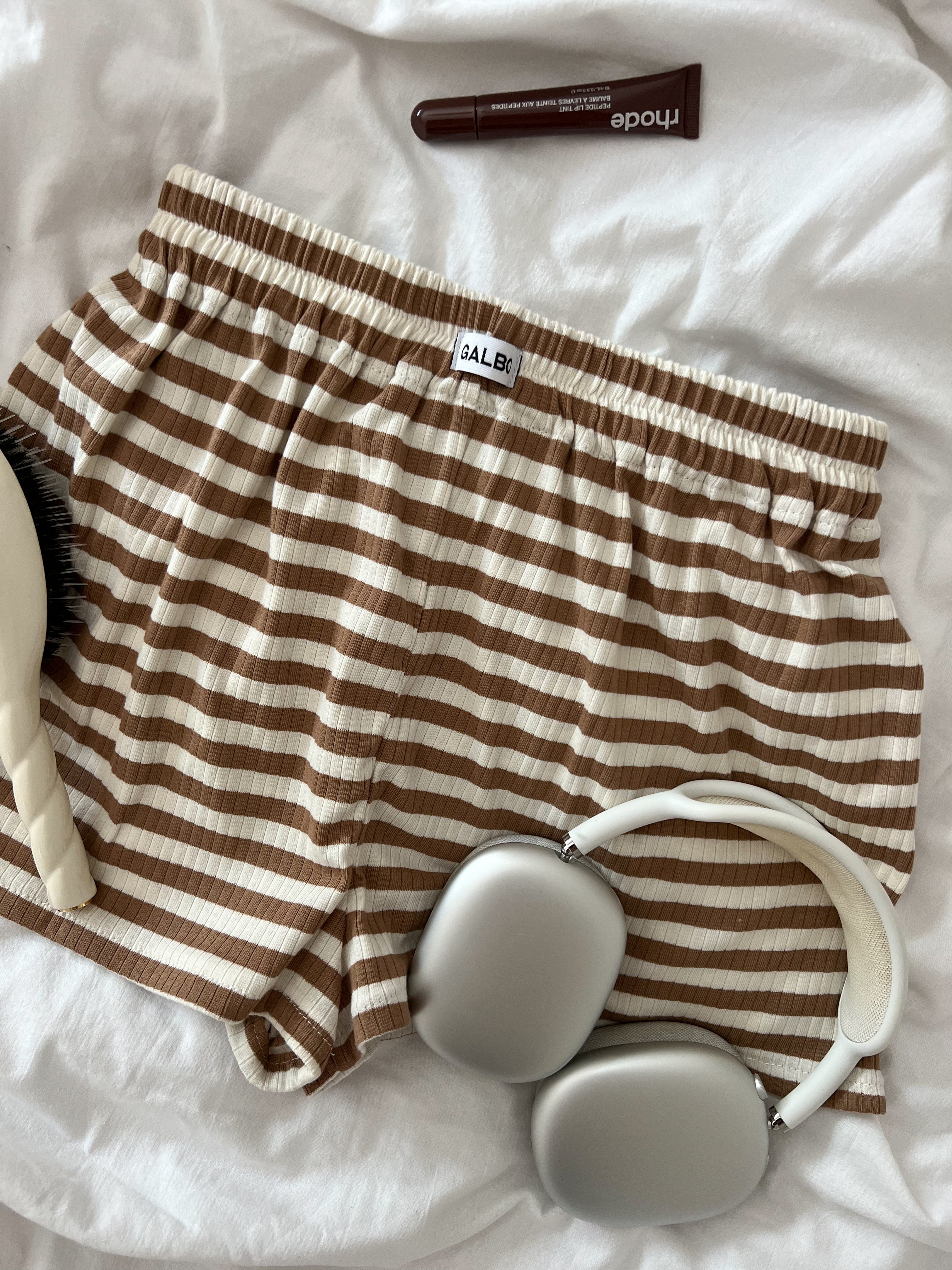 Short Pampelonne rayures Cinnamon 🤎