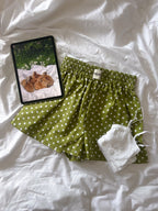 The Beaulieu Boxer Shorts - Pistachio Polka Dots