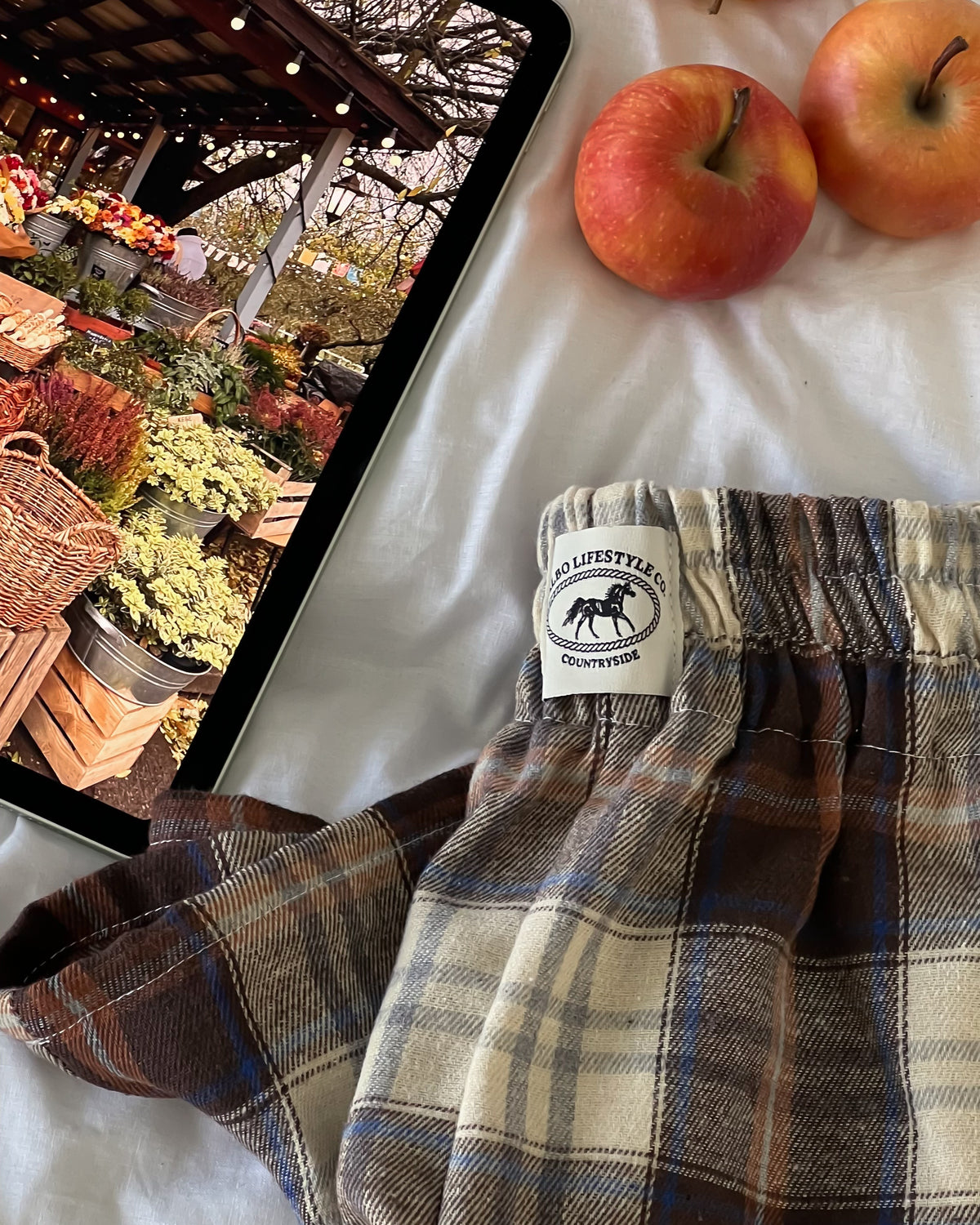 Le short Countryside - Tartan Pecan Pie bandes kaki 🥧