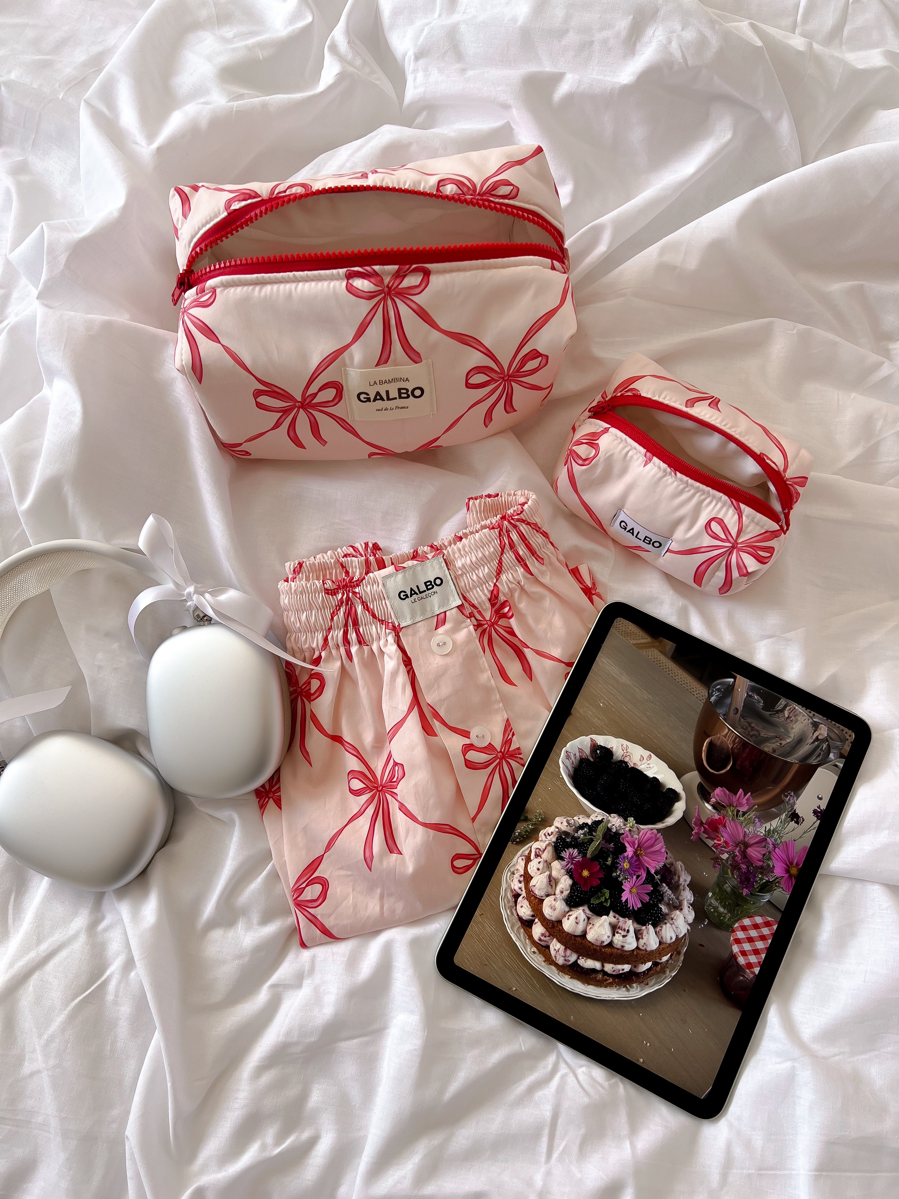 LA PUPA - matelassée Noeuds Powder Pink 🎀