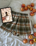 Le short Countryside - Tartan cinnamon broderie anglaise 🐄