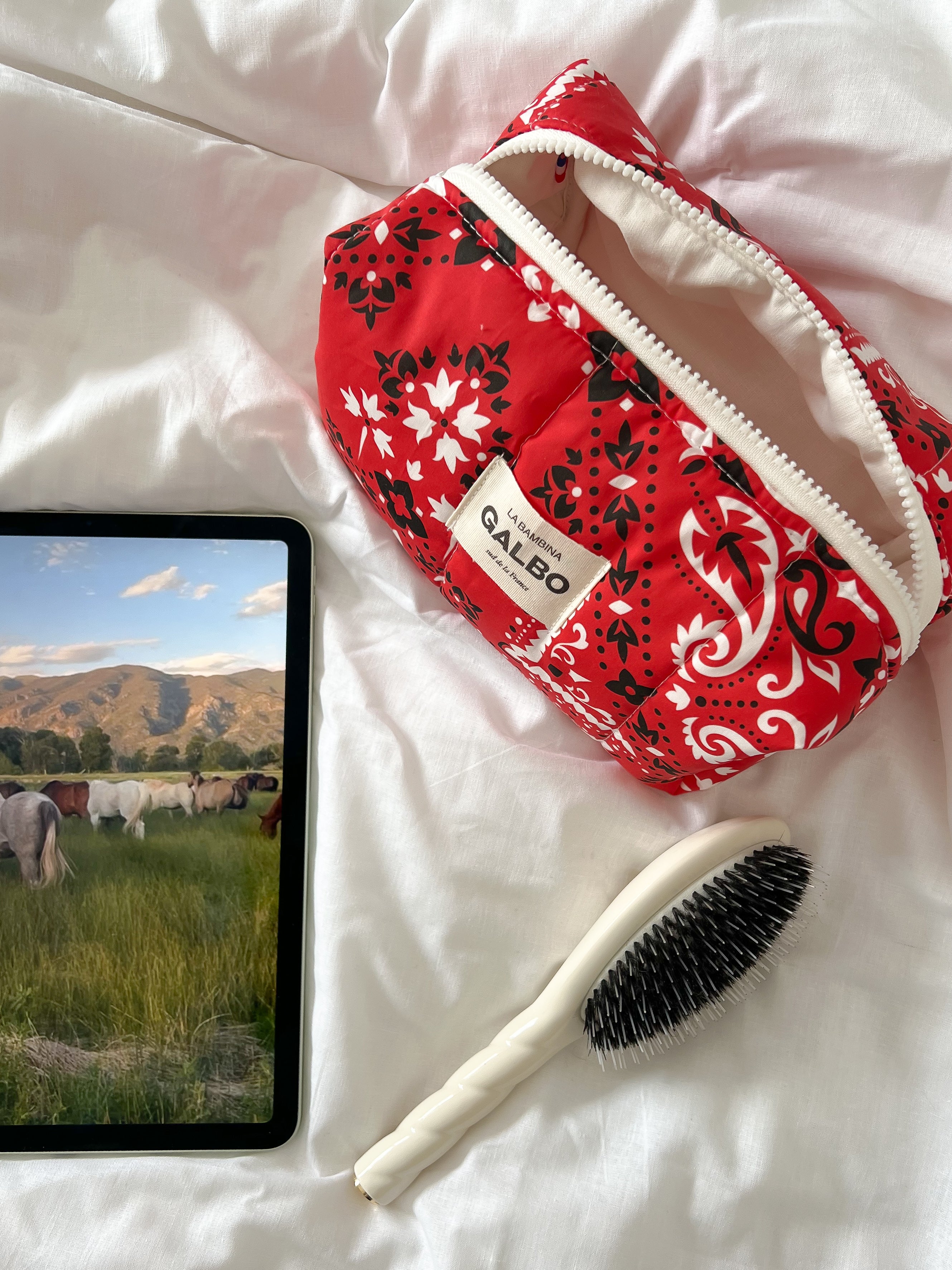 LA BAMBINA - matelassée Bandana rouge