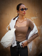 Top col coeur - Mocha 🤎