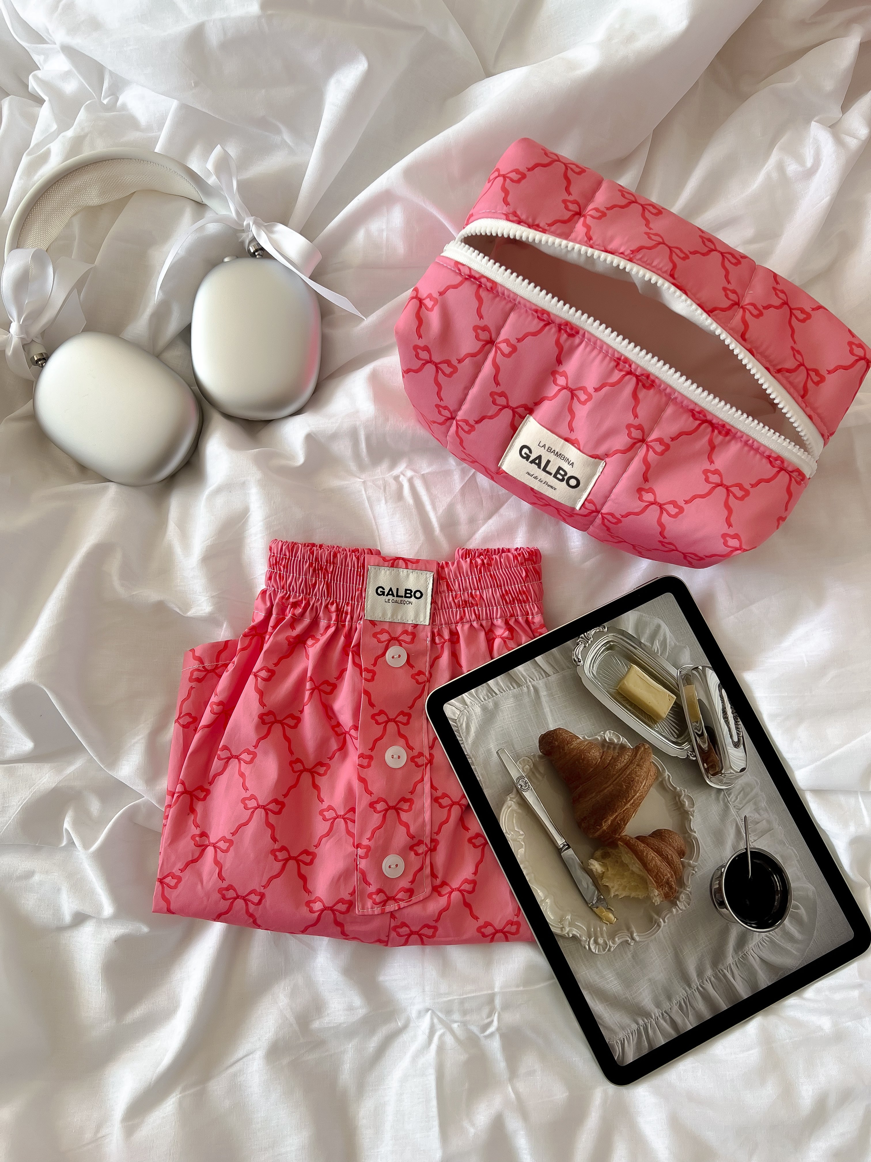 LA BAMBINA - matelassée Noeuds Raspberry Pink 💘