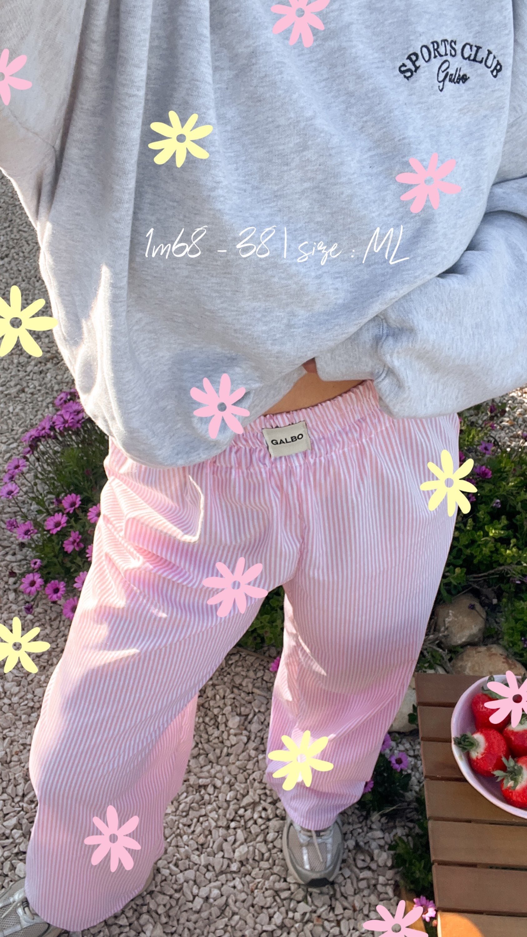 Pantalon Beaulieu rayures BABY BLUE 🩵