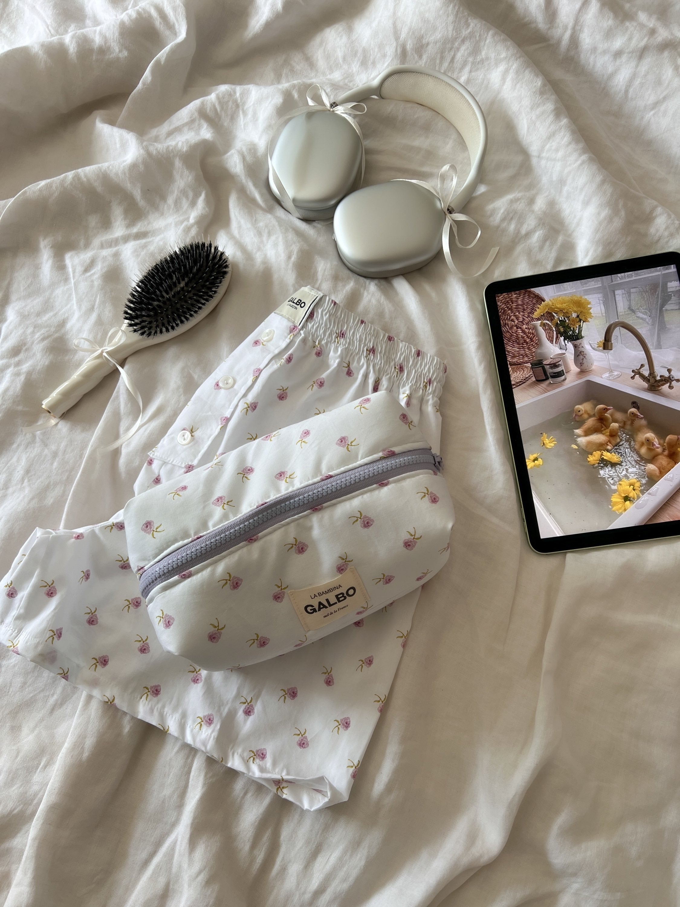 LA BAMBINA - matelassée fleurs mauves 🌷