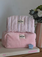 LA BAMBINA - matelassée rose rayée bleue