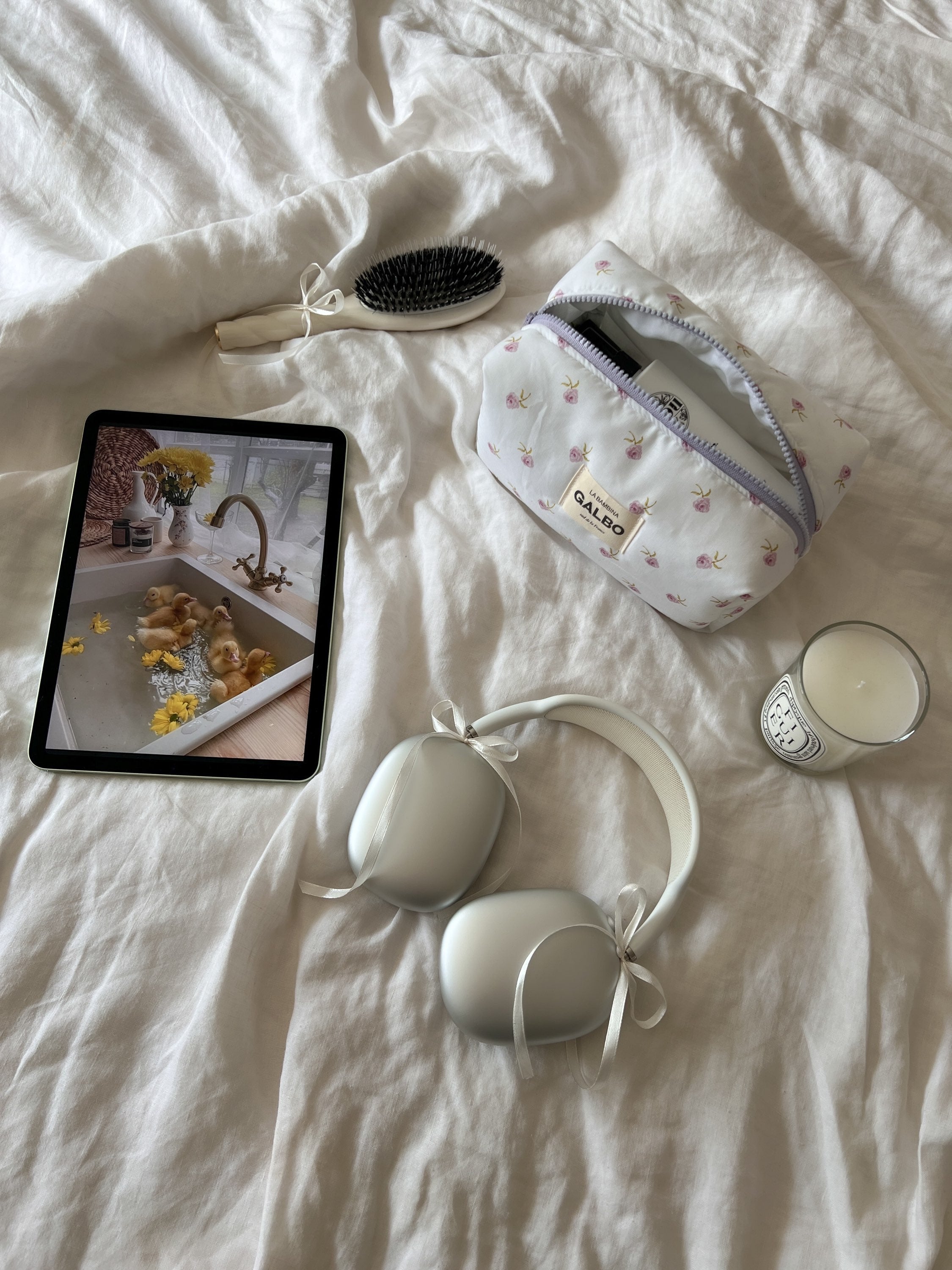 LA BAMBINA - matelassée fleurs mauves 🌷