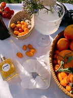 Chouchou gaze de coton blanc