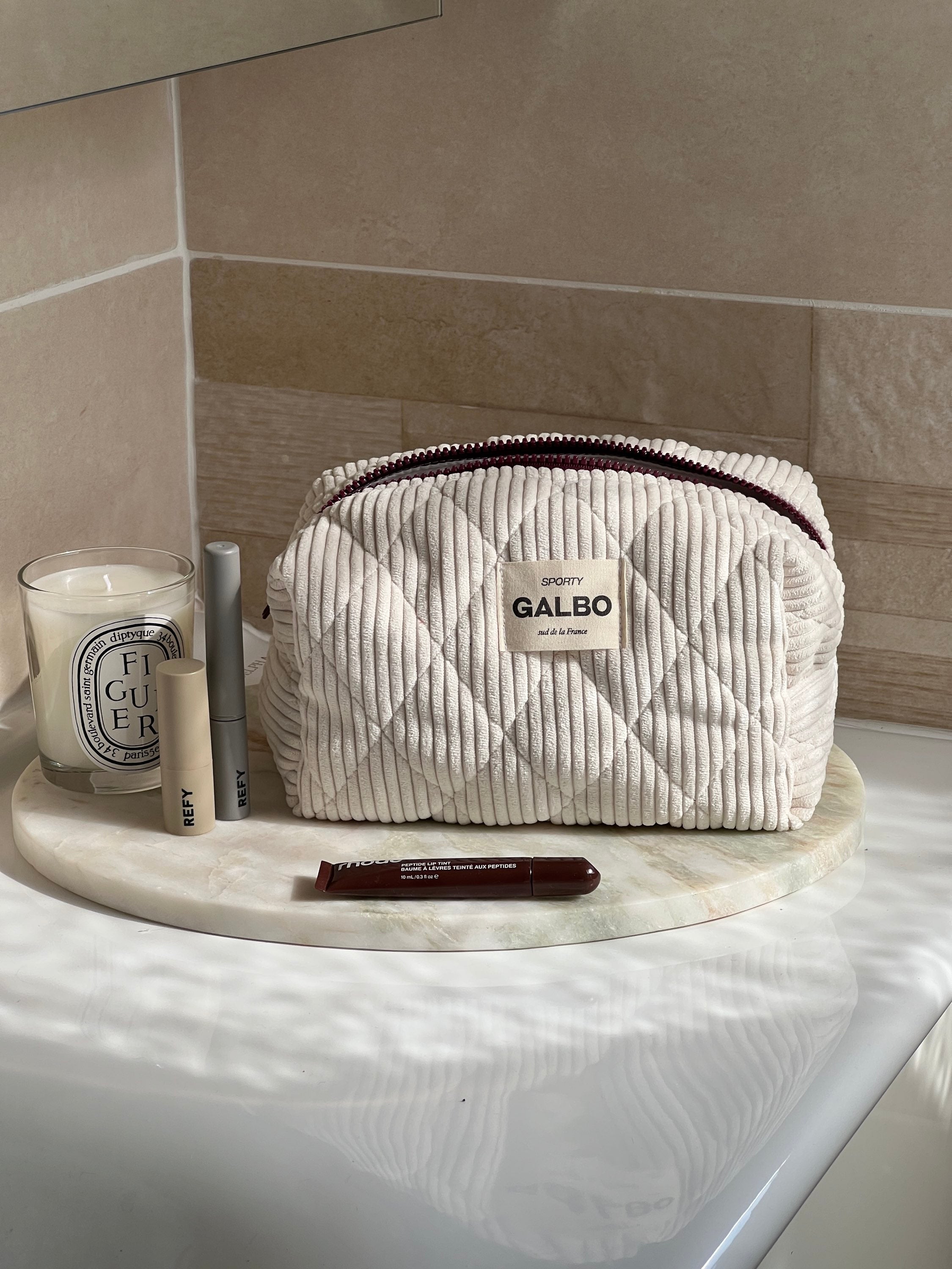 SPORTY - matelassée velours Baby Powder