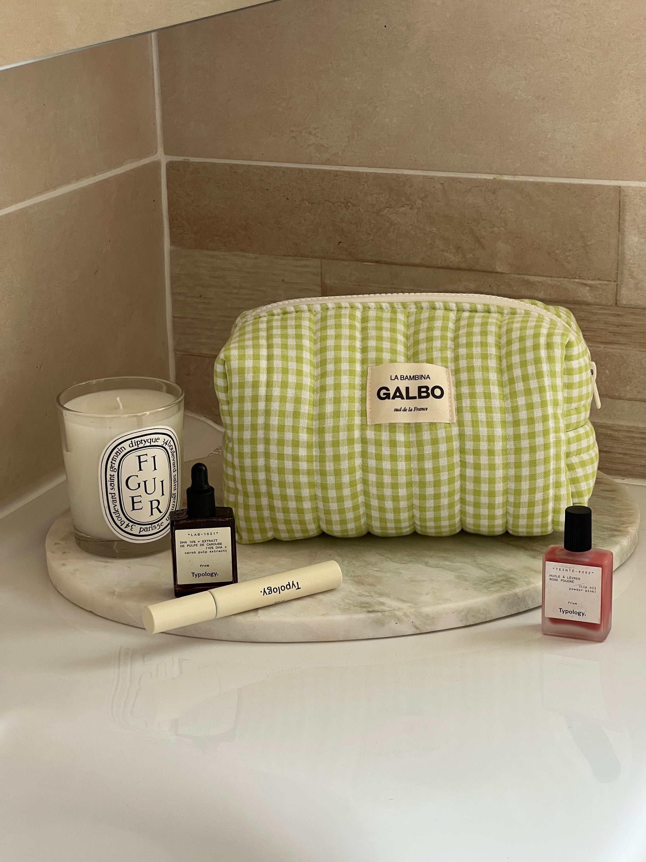 LA BAMBINA - matelassée vichy vert