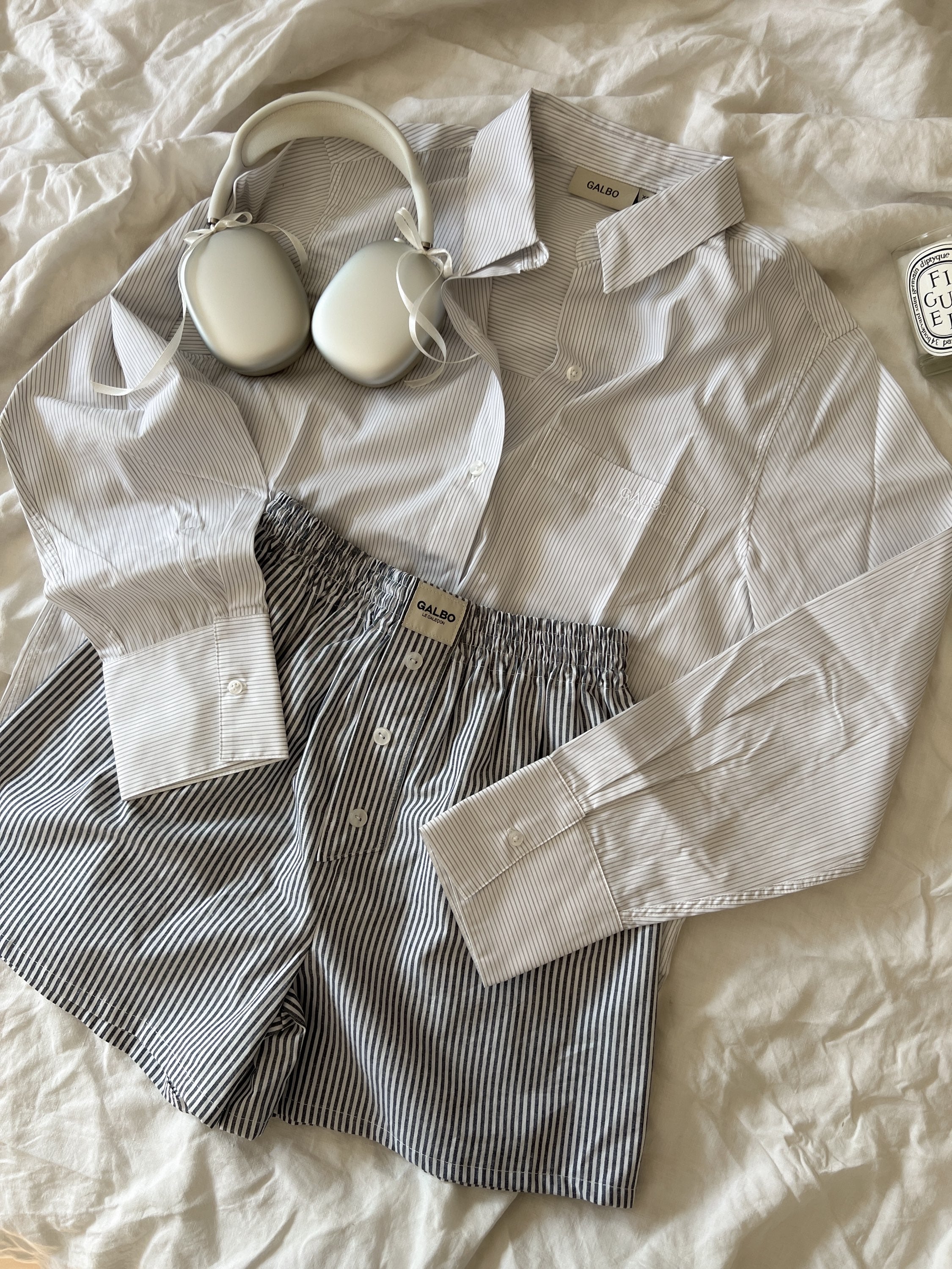 La chemise Galbo rayée GRISE ☁️