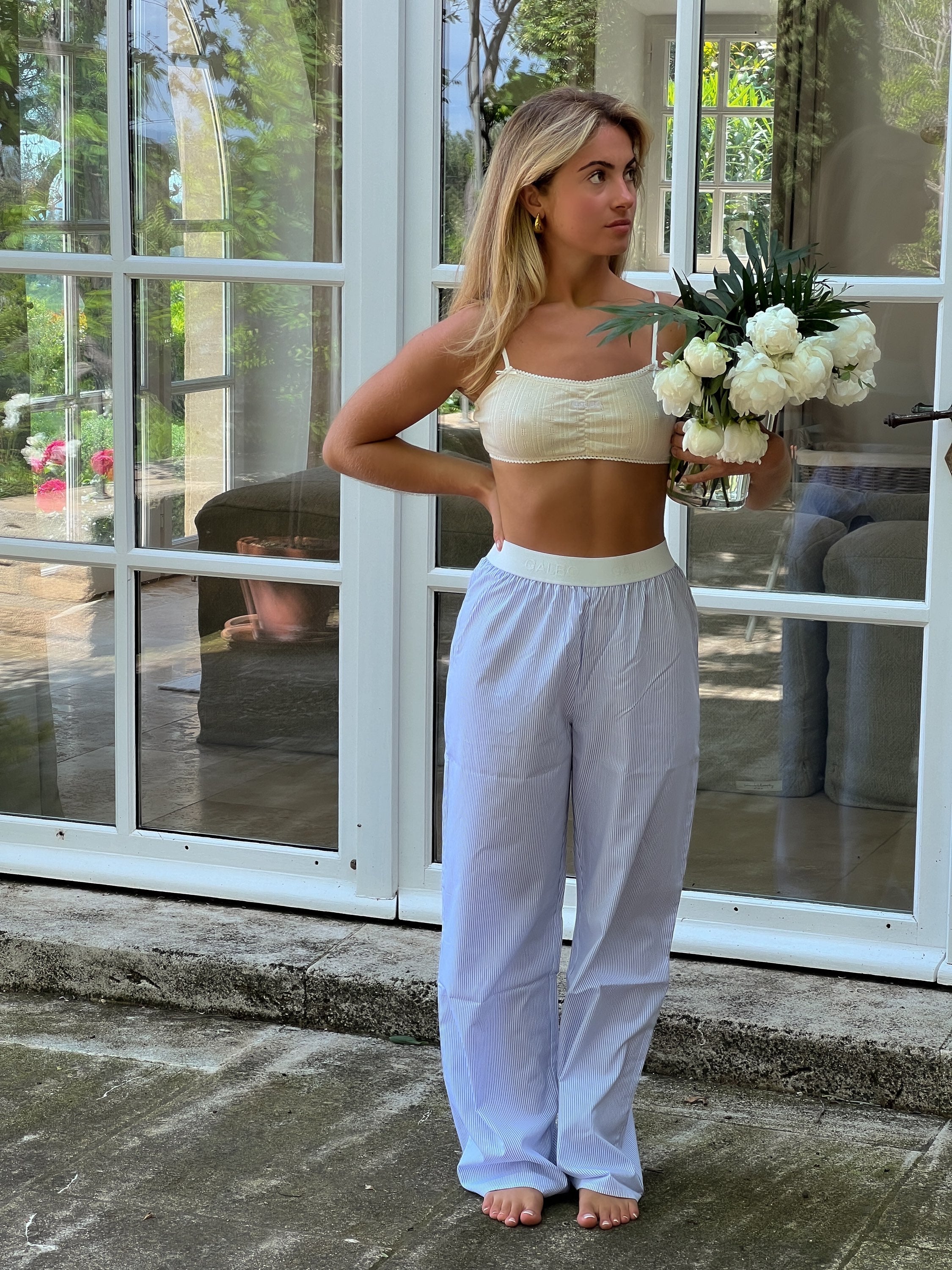 Le Pantalon Galbo rayé NAVY BLUE 💙