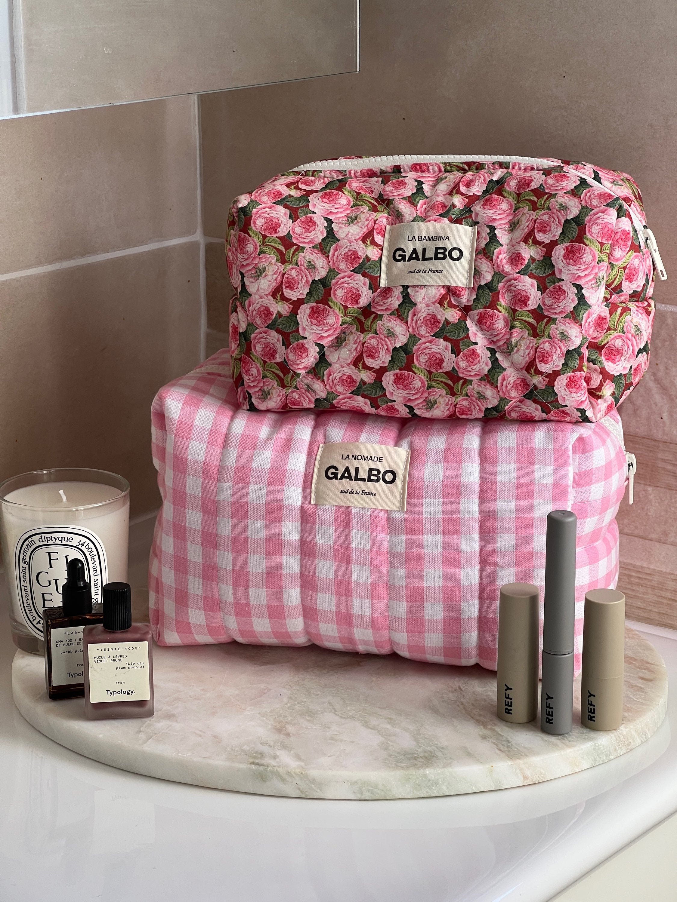 LA NOMADE - matelassée vichy rose