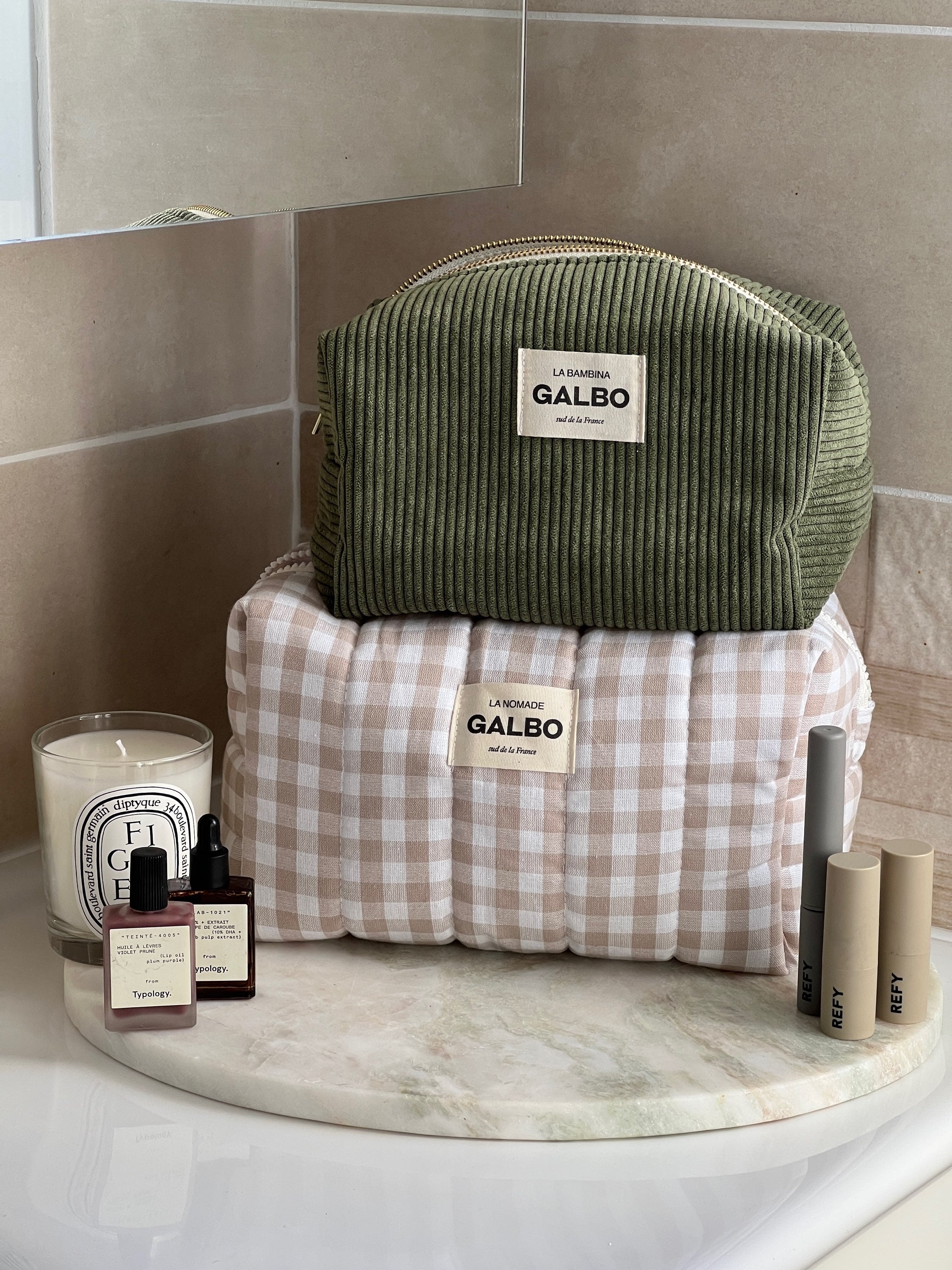 LA NOMADE - matelassée vichy beige