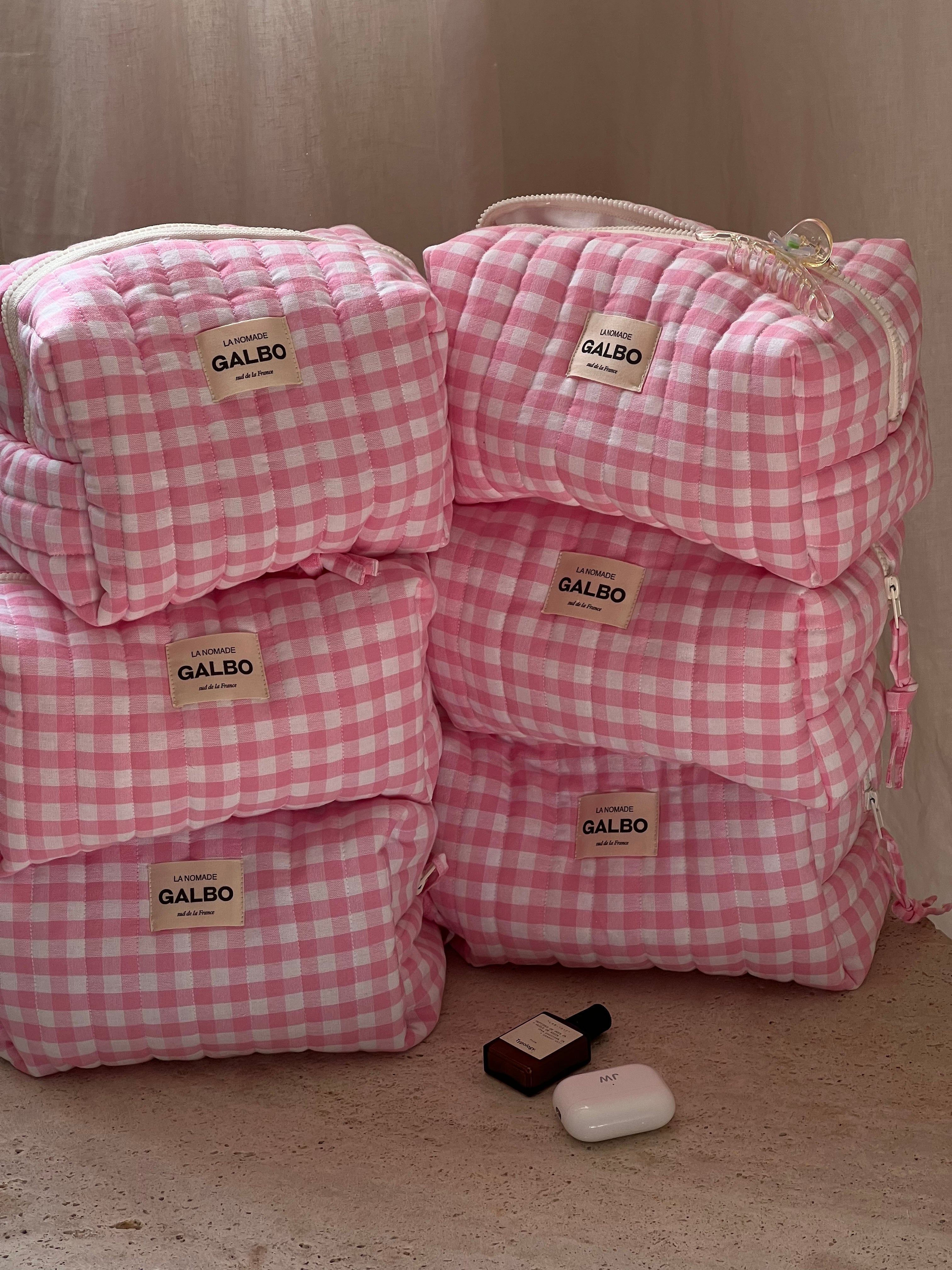 LA NOMADE - matelassée vichy rose