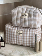 LA NOMADE - matelassée vichy beige