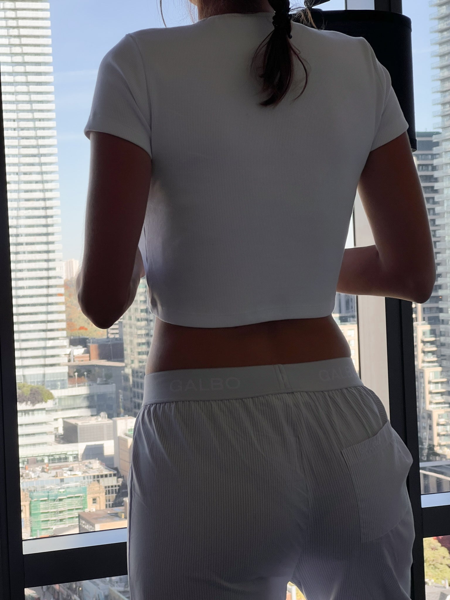 Le Pantalon Galbo RAYÉ GRIS ☁️