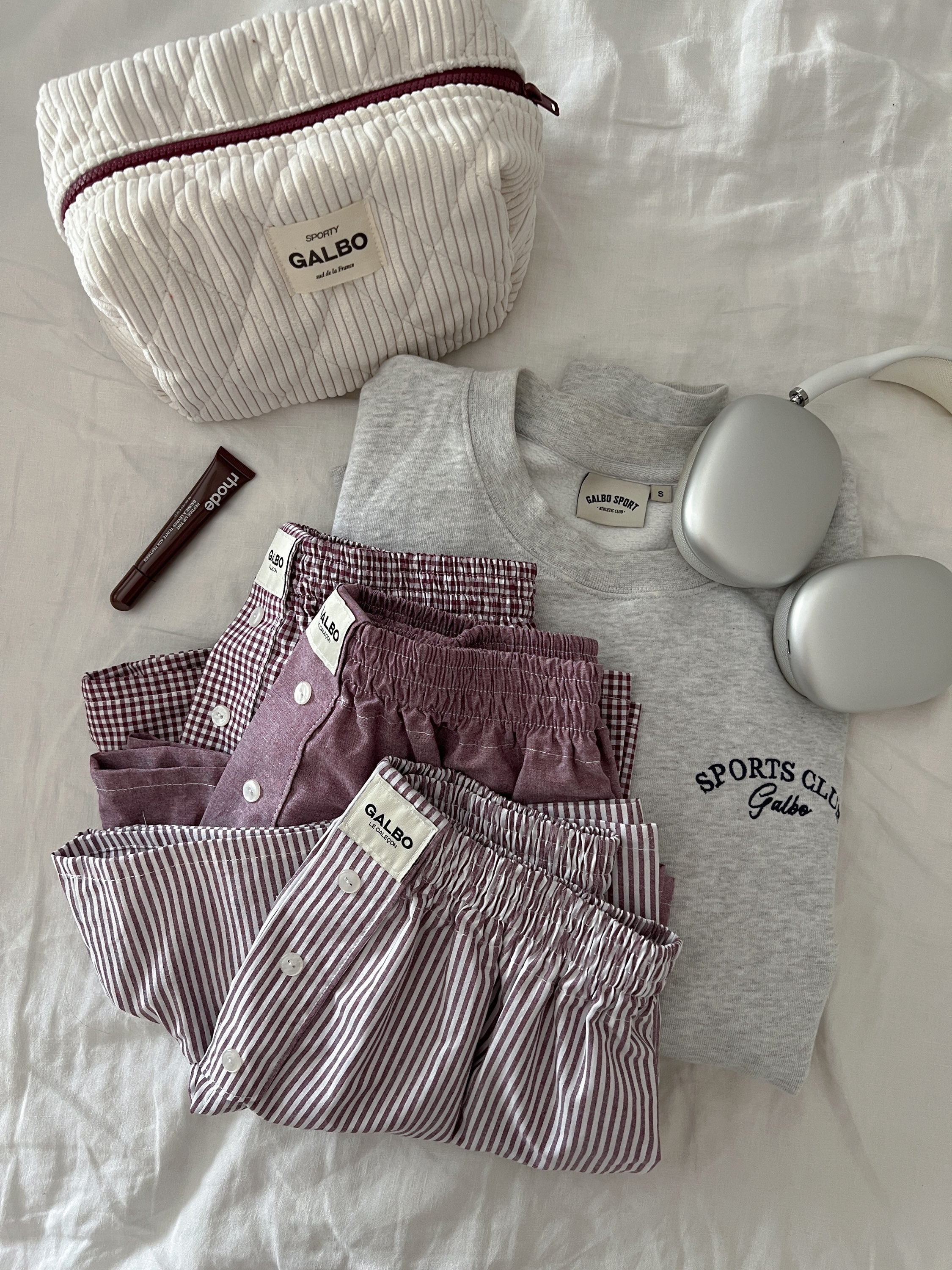 SPORTY - matelassée velours Baby Powder