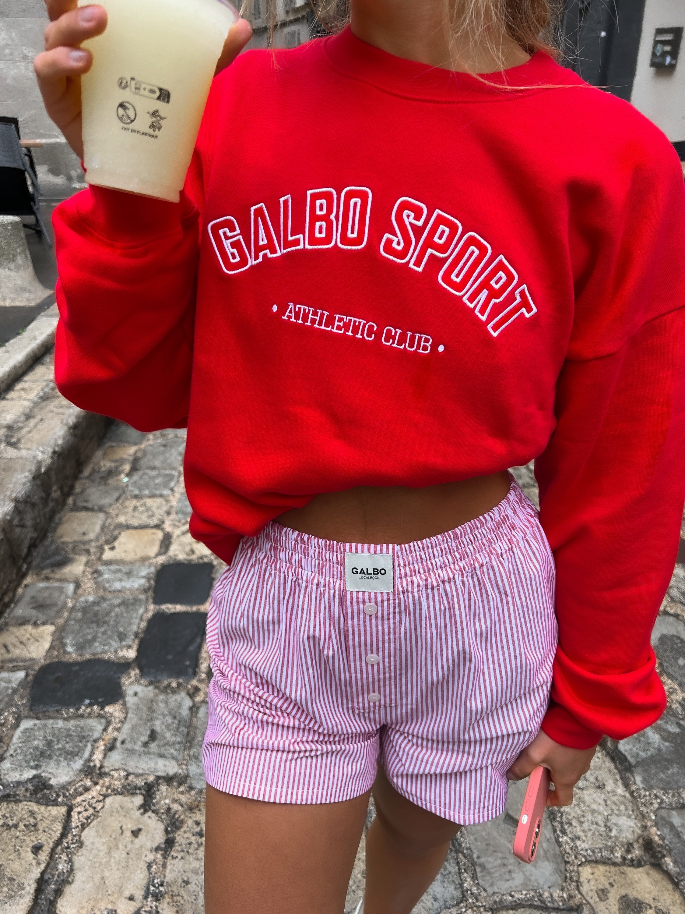 Le Sweat oversize Galbo Sport - Poppy 🍒