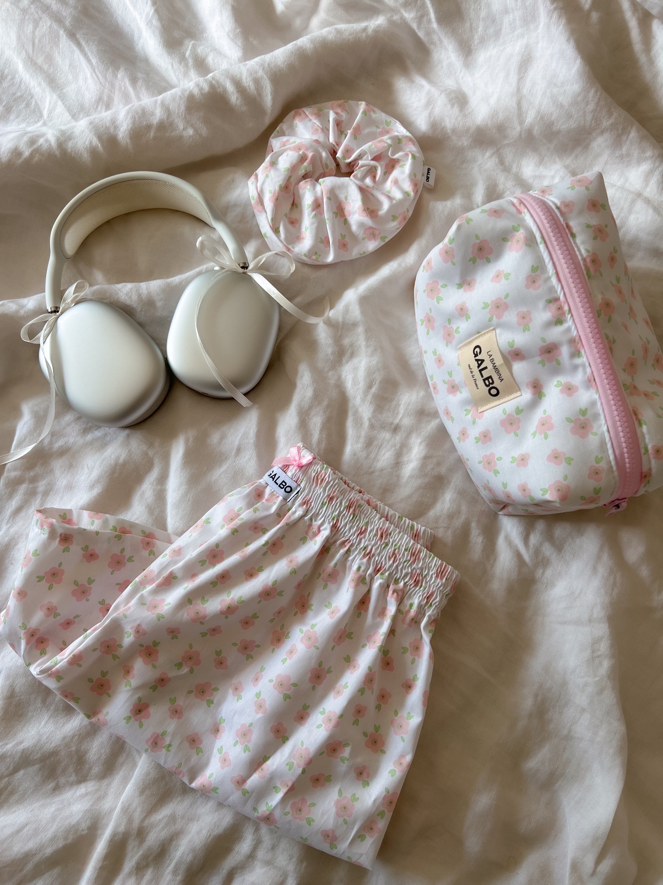 Short Sanary fleurs & noeud rose 🎀