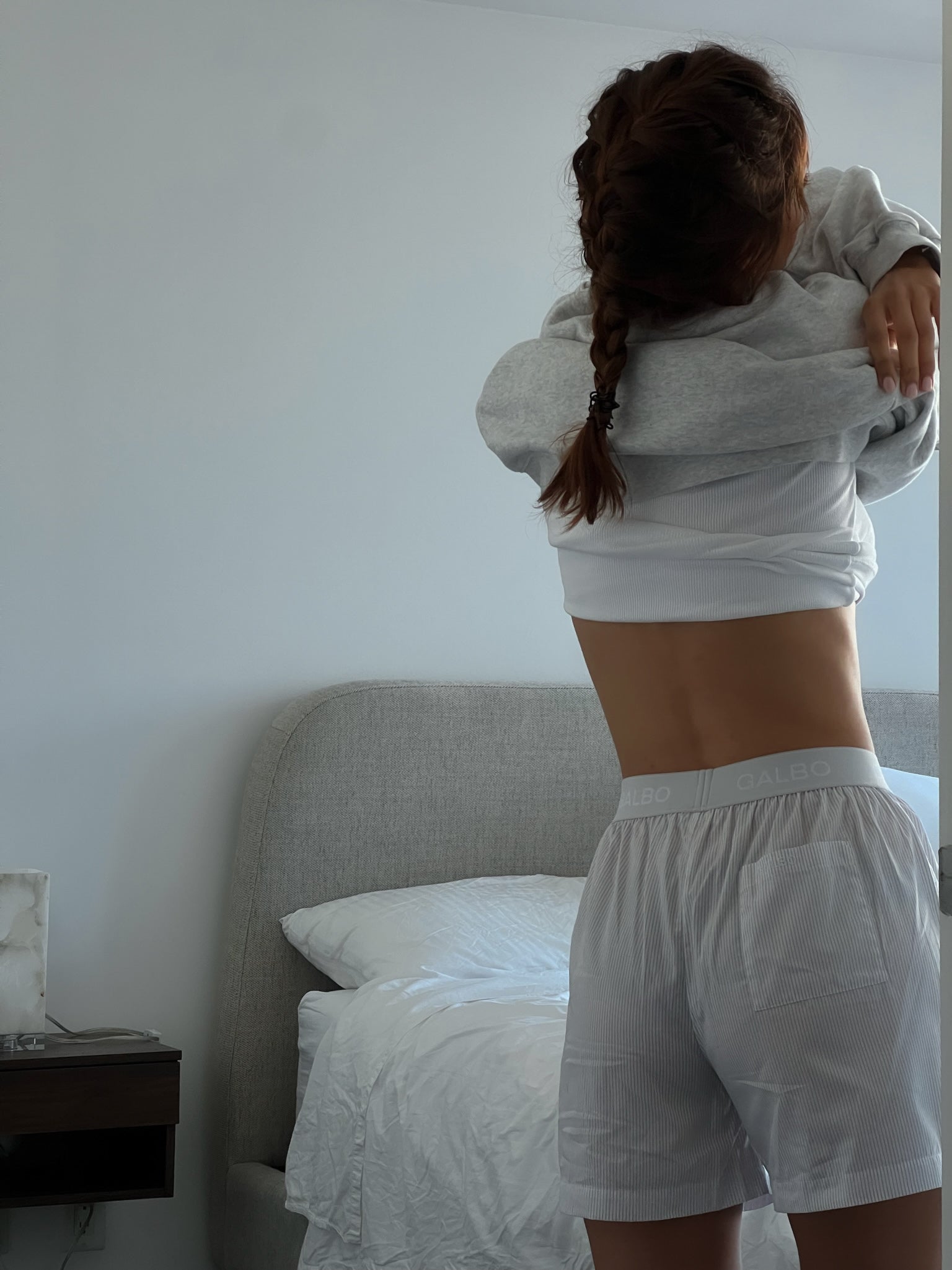 Le Boxer Galbo RAYÉ GRIS ☁️