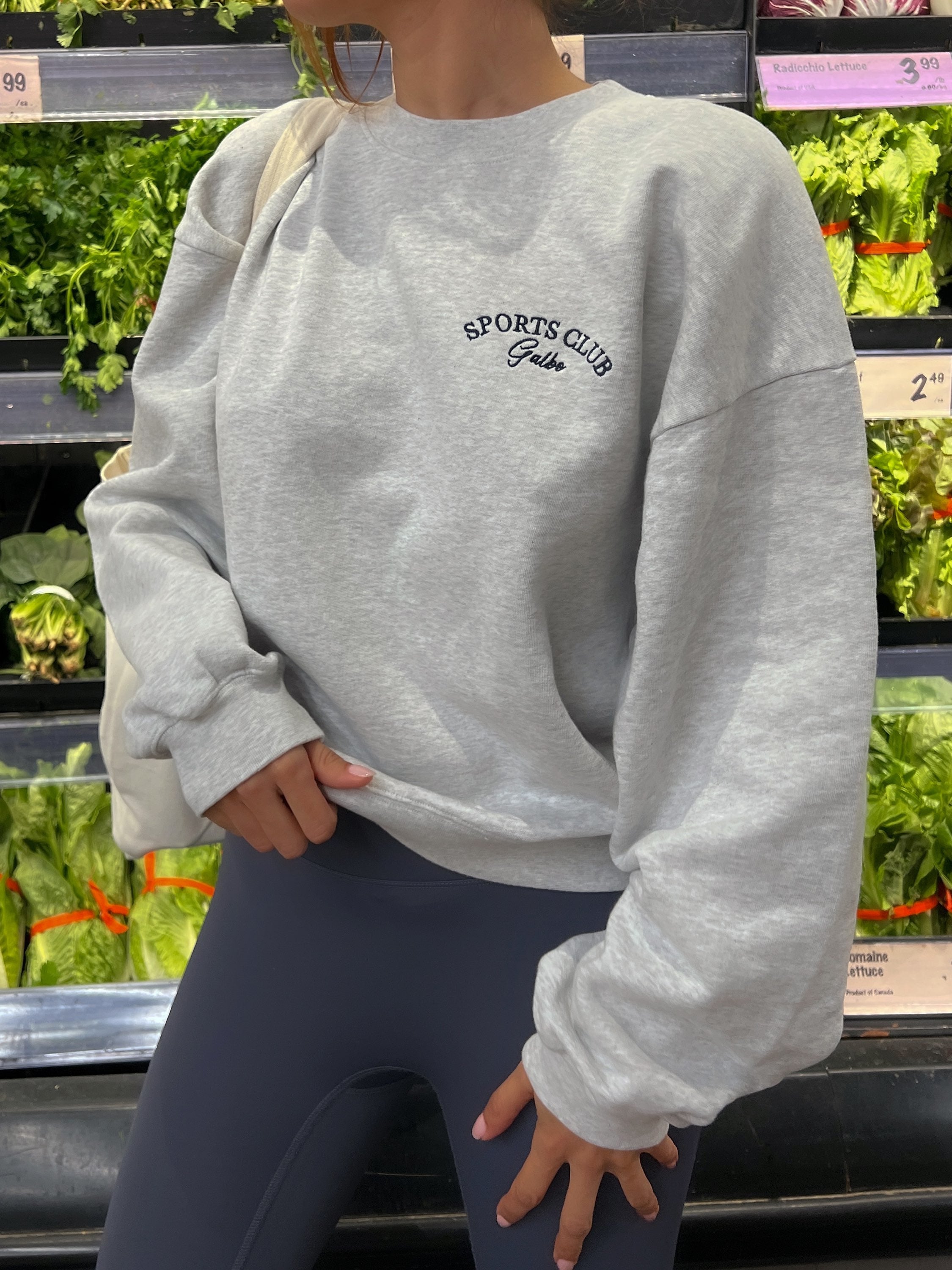Le sweat oversize Galbo Sport - Grey Melange