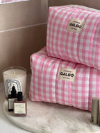 LA NOMADE - matelassée vichy rose