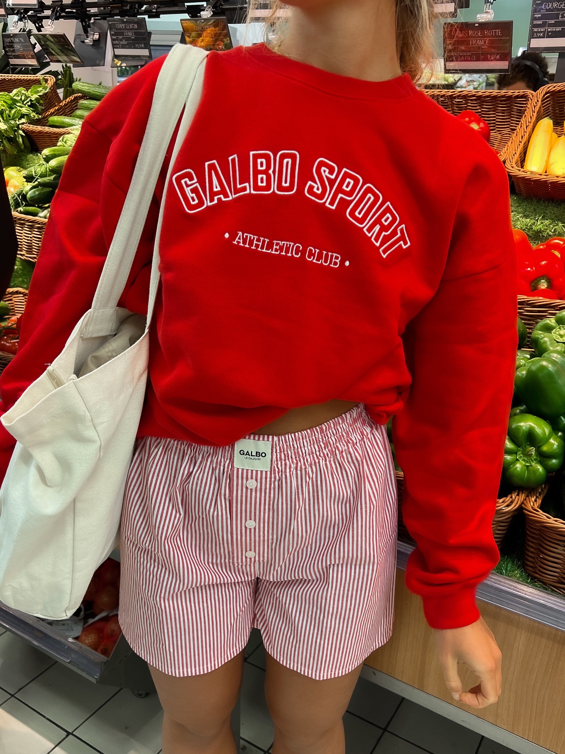 Le Sweat oversize Galbo Sport - Poppy 🍒
