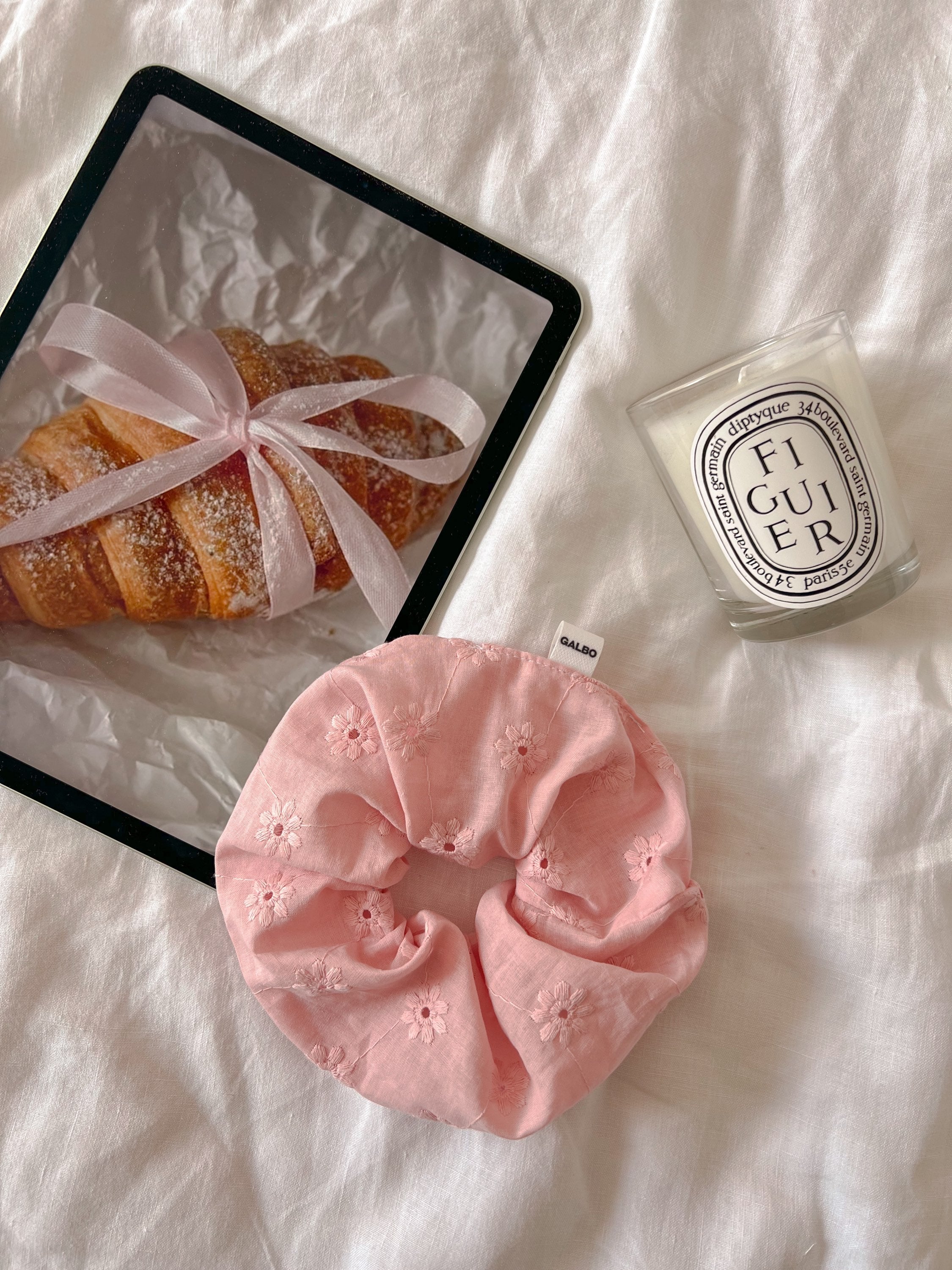 Chouchou marguerite Candy Pink 🌸
