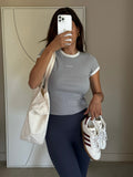 The T-Shirt - Grey / Ecru contrast
