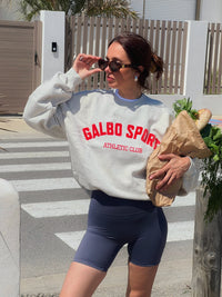 Le Sweat oversize Galbo Sport - Vintage Grey Melange 🌶️