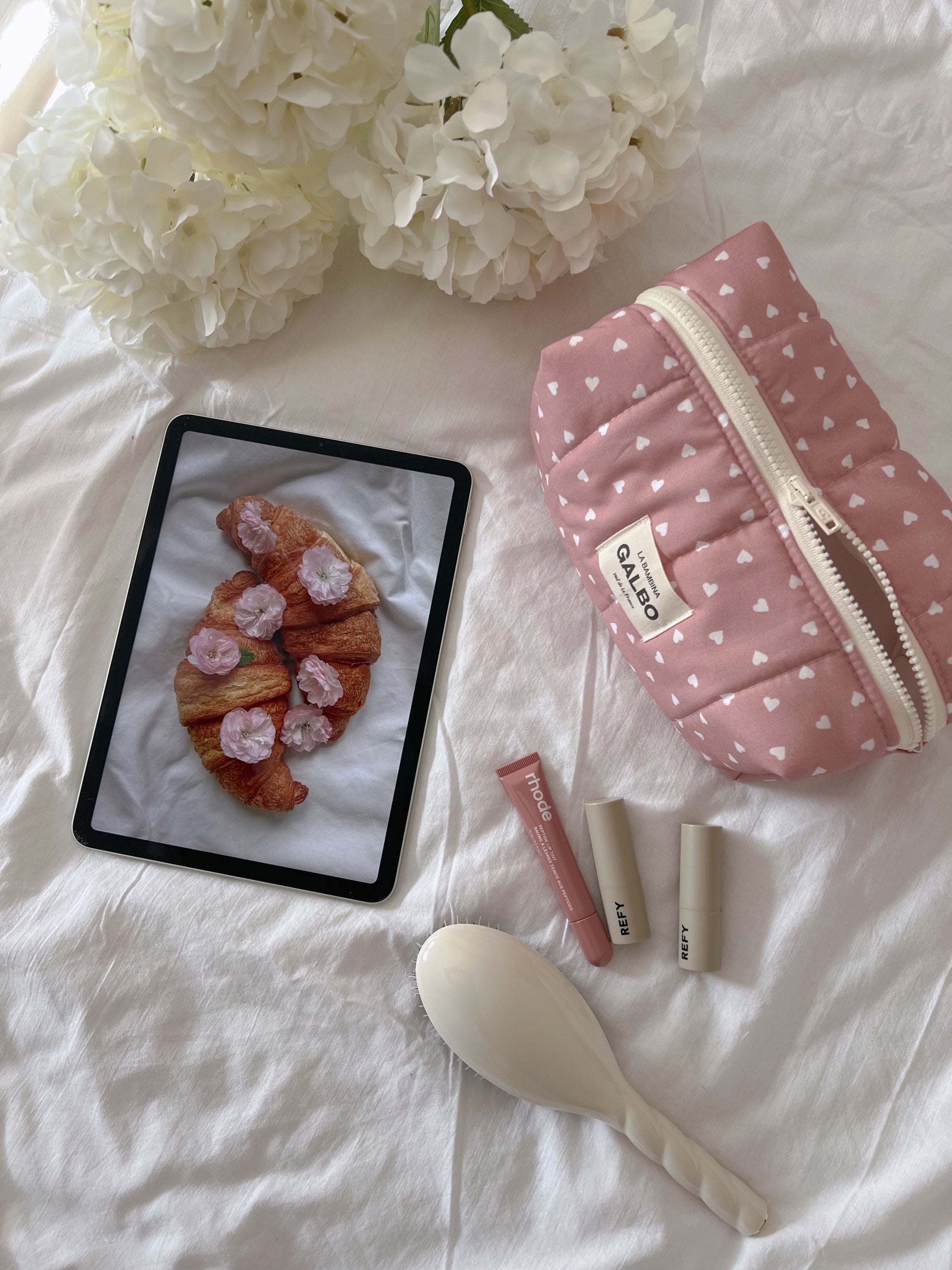 LA BAMBINA - matelassée coeurs vieux rose 🎀