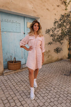 Robe Sahara pur lin rose
