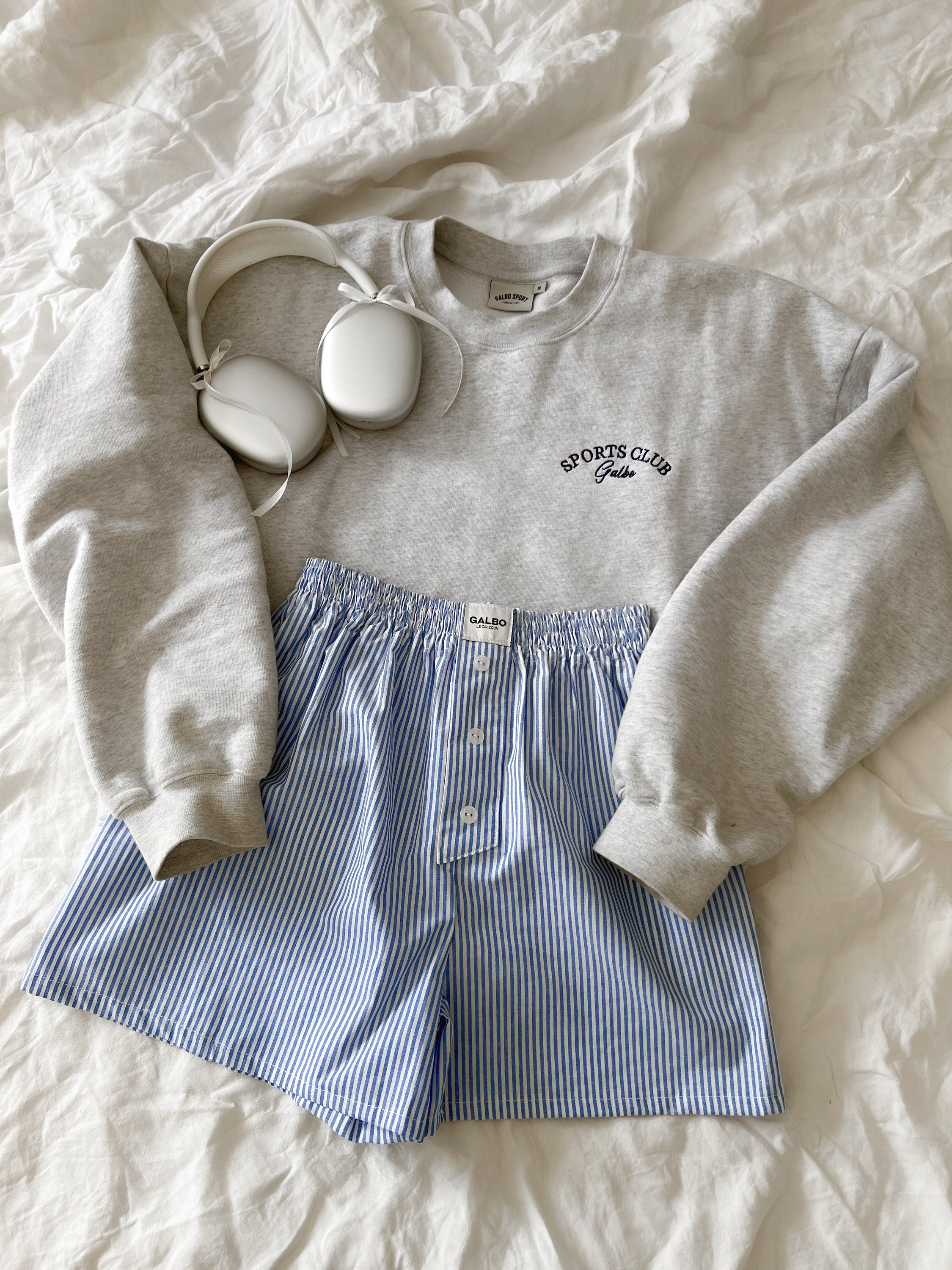Le sweat oversize Galbo Sport - Grey Melange