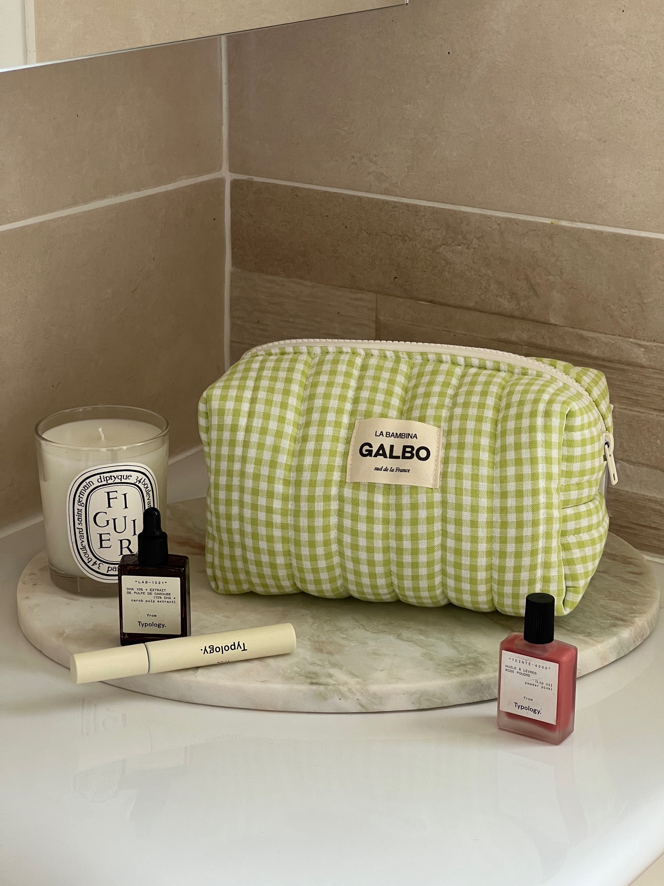 LA BAMBINA - matelassée vichy vert