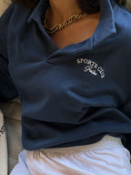 Le Polo Sweat oversize Galbo Sport - Blueberry 🫐
